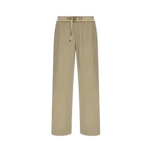 Ami Paris Logo Detailed Drawstring Palazzo Pants