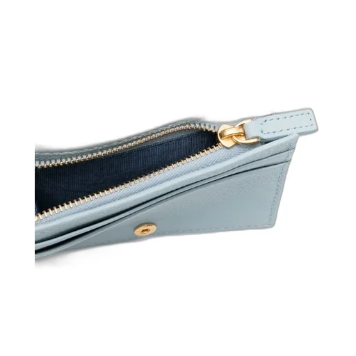 Grained Leather Logo Wallet