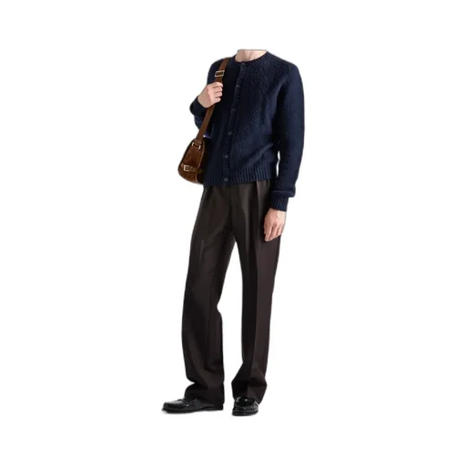 Prada Shetland Crewneck Cardigan
