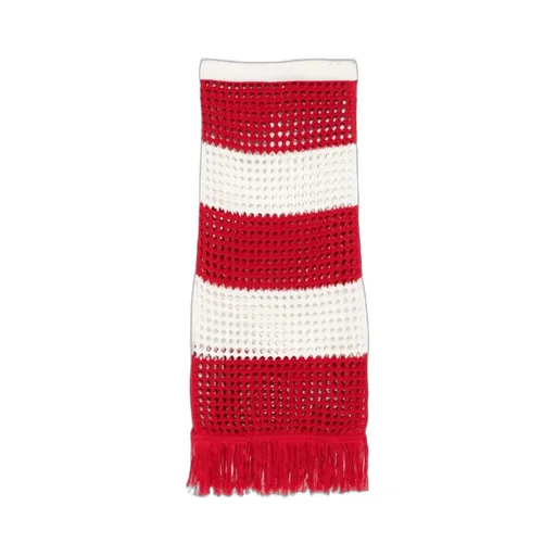 Hollowed-Out Knitted Extra-Long Skirt