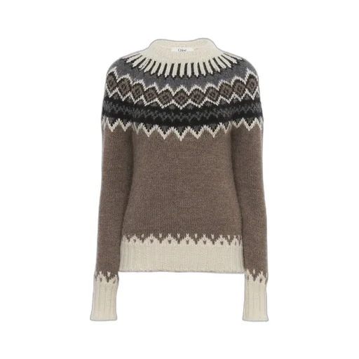 Chloé Mock-Neck Fitted Sweater