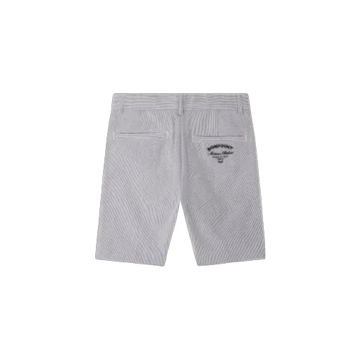 Pinstripe Embroidered Shorts