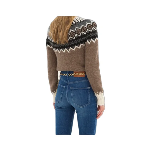 Chloé Mock-Neck Fitted Sweater