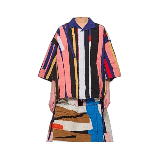 Striped Patchwork Shirt