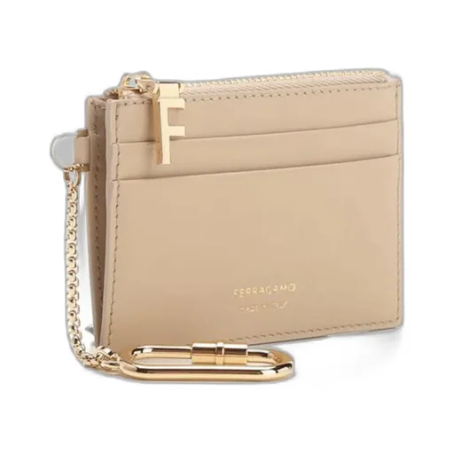 Ferragamo Logo Printed Zipped Cardholder