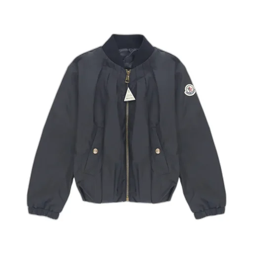 Moncler Enfant Logo Patch Zipped Bomber Jacket