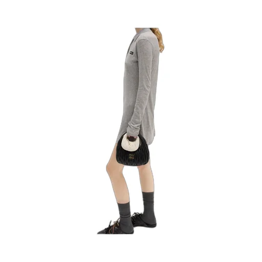 Ribbed Jersey Mini-Dress