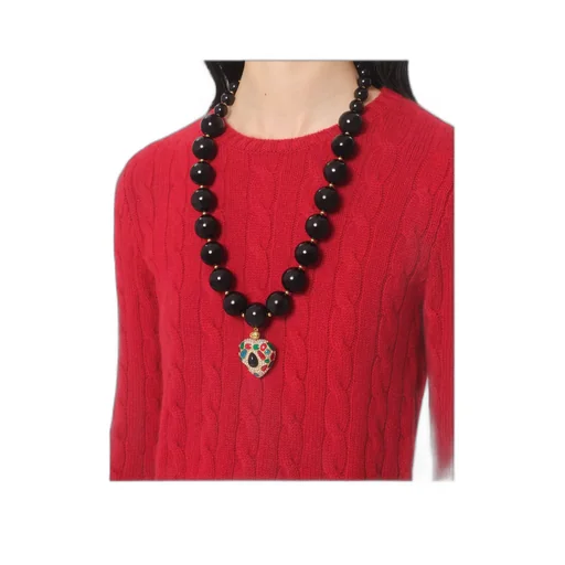 Coeur Royal Necklace In Metal, Resin, Enamel And Swarovski® Crystals