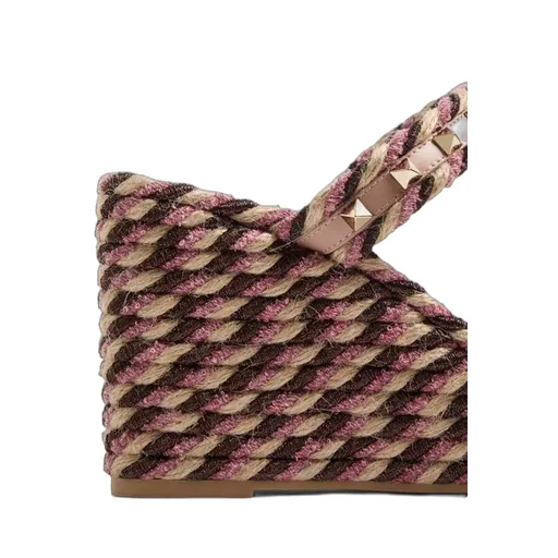 Valentino Garavani Rockstud Slip-On Wedge Sandals