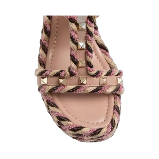 Valentino Garavani Rockstud Slip-On Wedge Sandals