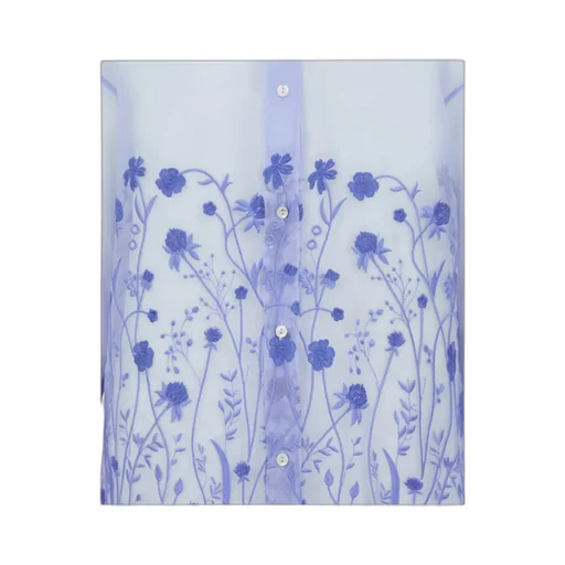 P.A.R.O.S.H. Sheer Floral Embellished Shirt