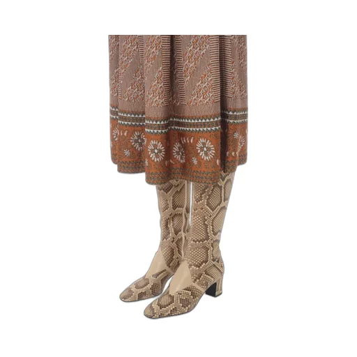 Valentino All-Over Patterned Knitted Skirt