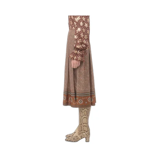 Valentino All-Over Patterned Knitted Skirt