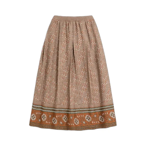 Valentino All-Over Patterned Knitted Skirt