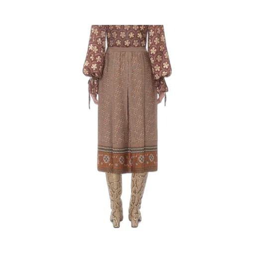 Valentino All-Over Patterned Knitted Skirt