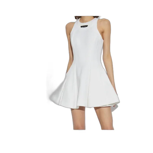 Balmain Sleeveless Pleated Mini Dress