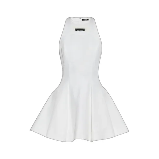 Balmain Sleeveless Pleated Mini Dress