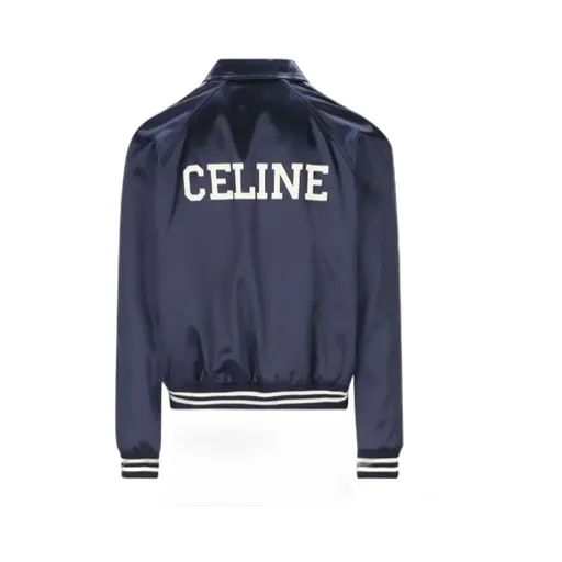Celine Teddy Jacket In Satin Nylon