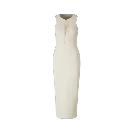 Givenchy Lace-Up Ribbed Midi Tank Dress