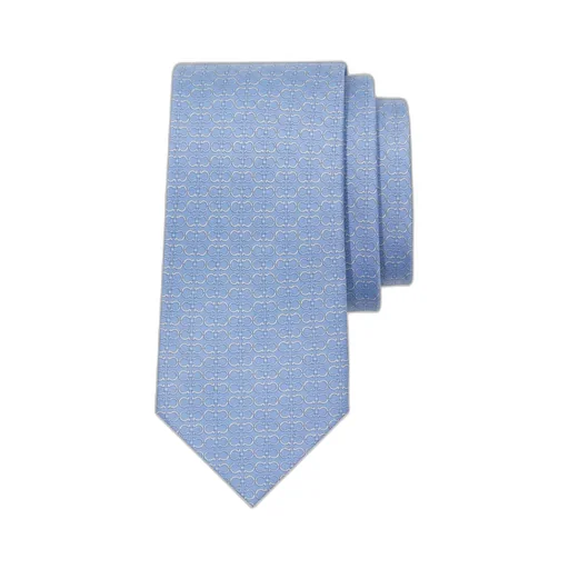 Gancini Printed Silk Tie