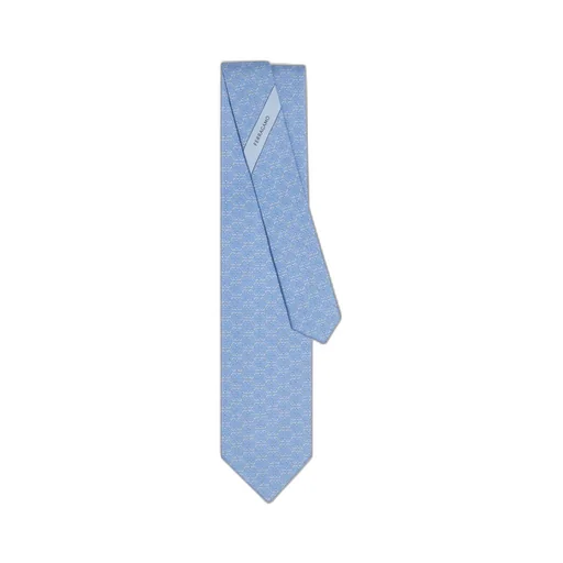Gancini Printed Silk Tie