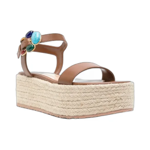 Straw Thick Sole Sandals