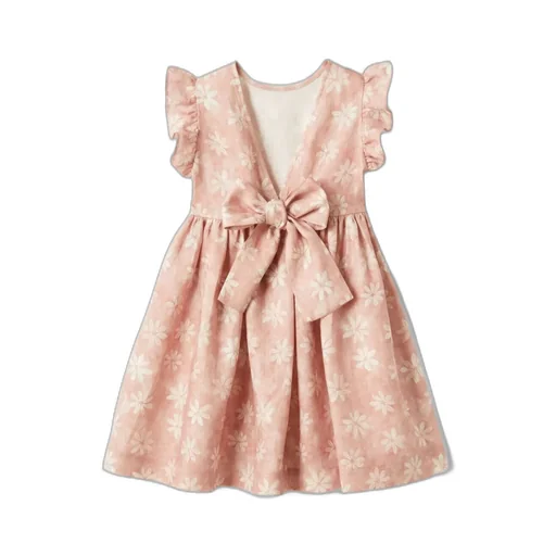 Il Gufo Bow Detailed Floral Dress