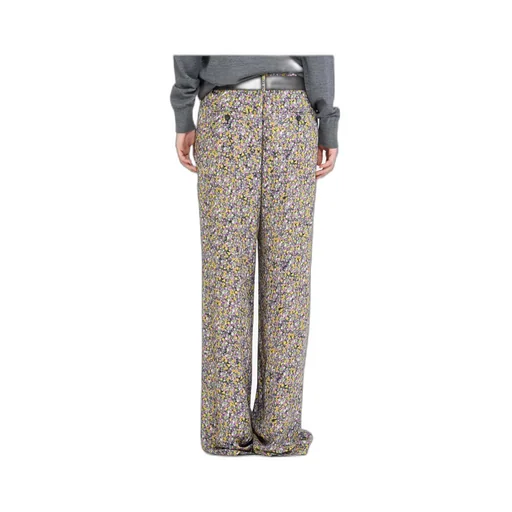 Floral-Print Straight-Leg Trousers