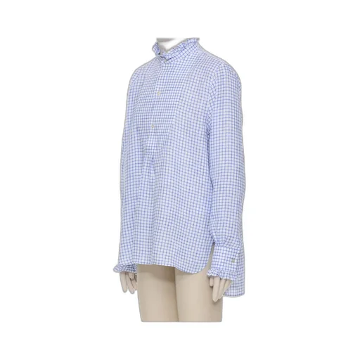 Valentino Checked Ruffle Detailed Long-Sleeved Shirt