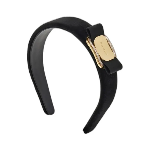 Ferragamo Bow Embellished Velvet Headband