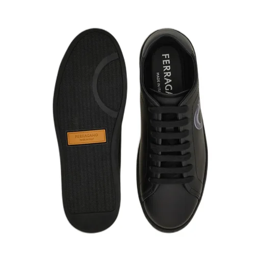Ferragamo Double Gancini Lace-Up Sneakers