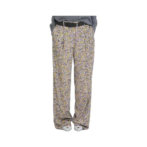 Floral-Print Straight-Leg Trousers