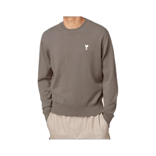 Ami Paris Logo-Embroidered Crewneck Jumper