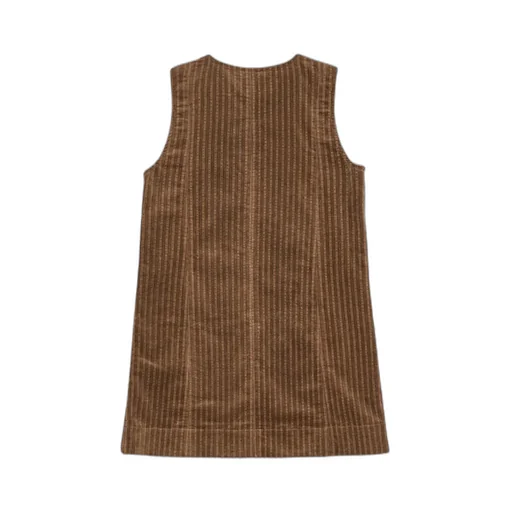 Brown Corduroy Mini Dress