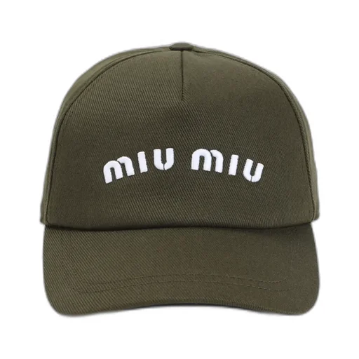 Miu Miu Drill Logo-Embroidered Baseball Cap
