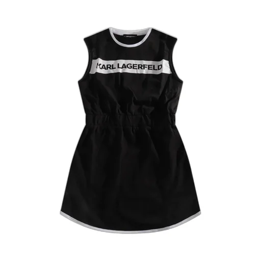 Karl Lagerfeld Kids Crewneck Logo-Print Dress