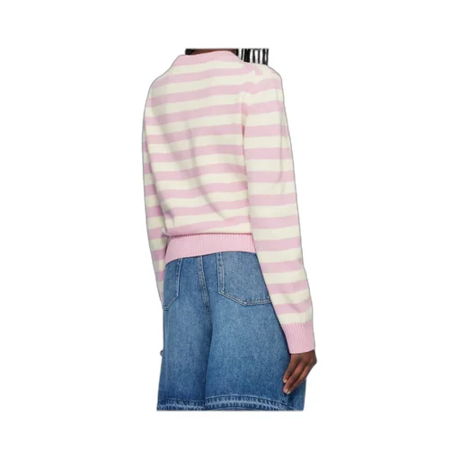 Ganni Striped Graphic Bunny Jumper