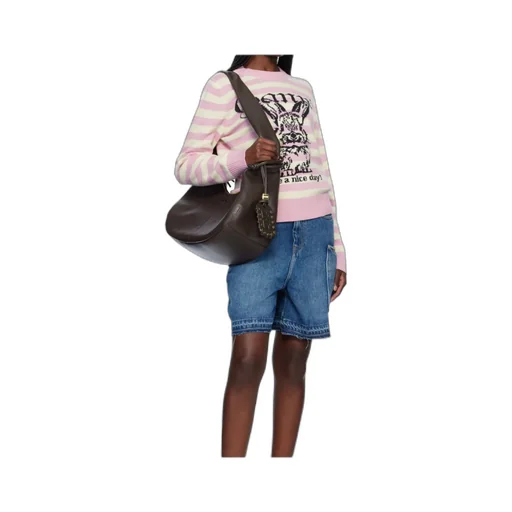 Ganni Striped Graphic Bunny Jumper