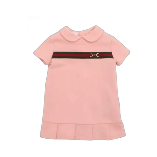 Gucci Kids Web Detailed Short-Sleeved Dress