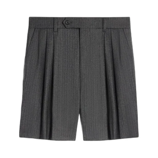 Shorts In Cashmere And Wool Flannel