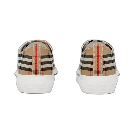 Color-Blocking Checked Sneakers