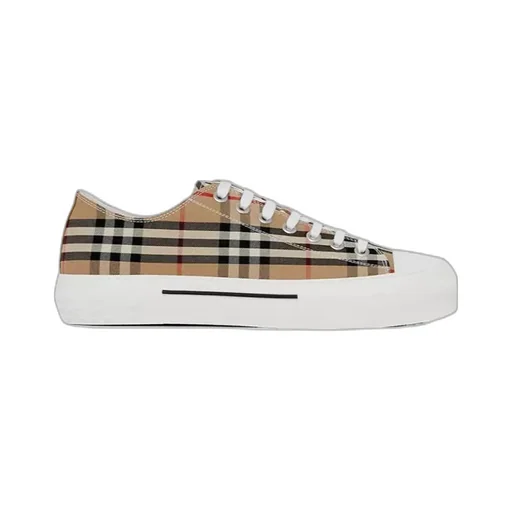 Color-Blocking Checked Sneakers