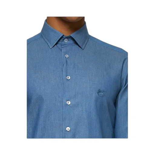 Etro Pegaso Embroidered Long Sleeved Shirt