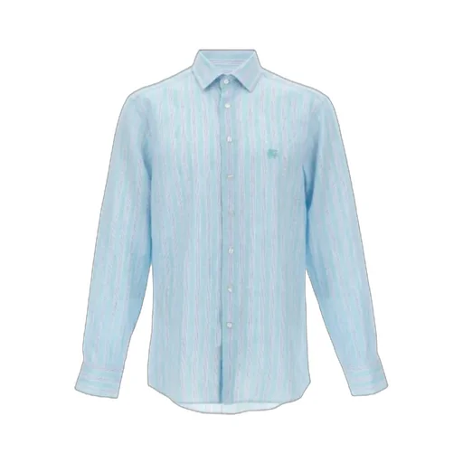 Etro Striped Curved Hem Shirt