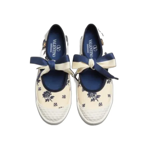 Valentino Bay By Bay Round-Toe Ballerina Sneakers