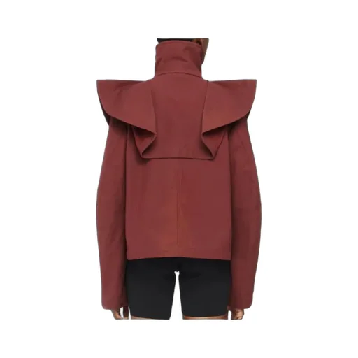 Ruffle-Detailing Jacket