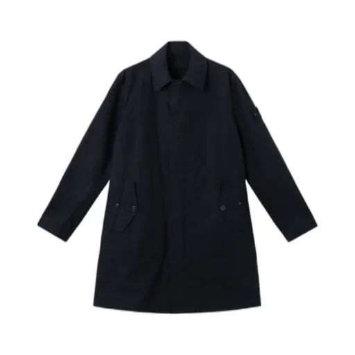 Stone Island Logo Patch Trench Coat