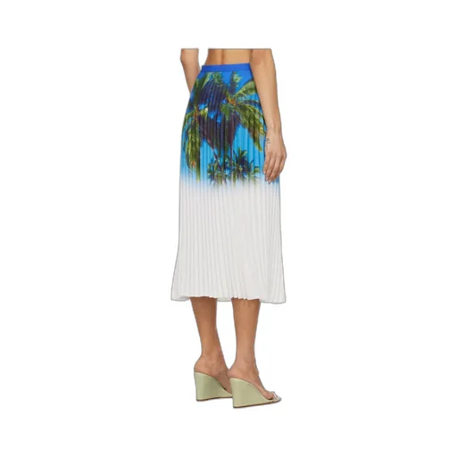 Blue Archive Print Pleated Midi Skirt