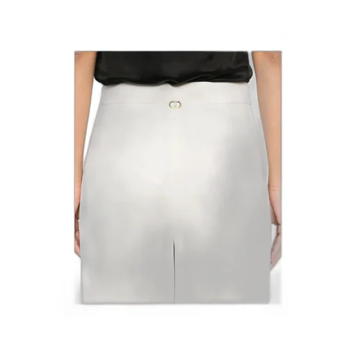 Twinset Pants With Logo Pendant And Side Zip