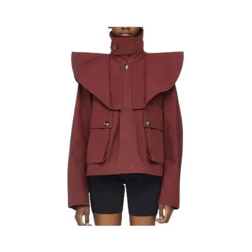 Ruffle-Detailing Jacket